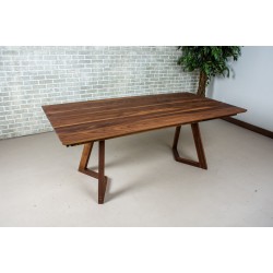 Extendable Dining Table, Expandable Walnut Dining Table, Walnut Extendable Table with 2 Leaves, Extending Dining Room Table