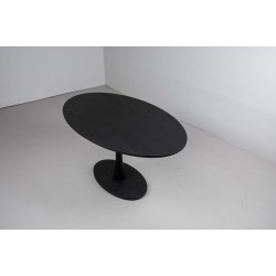 Oval Pedestal Dining Table, Black Oval Dining Table, Oval Kitchen Table, Modern Oval Pedestal Table, Black Dining Room Table